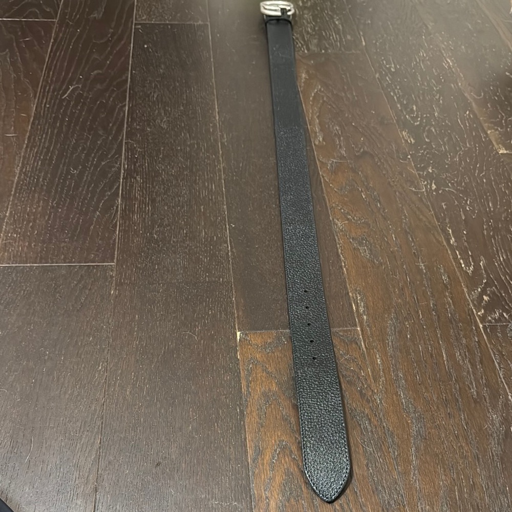 Gucci Marmont Black Leather Belt with Silver GG Buckle - Picture 6 of 12